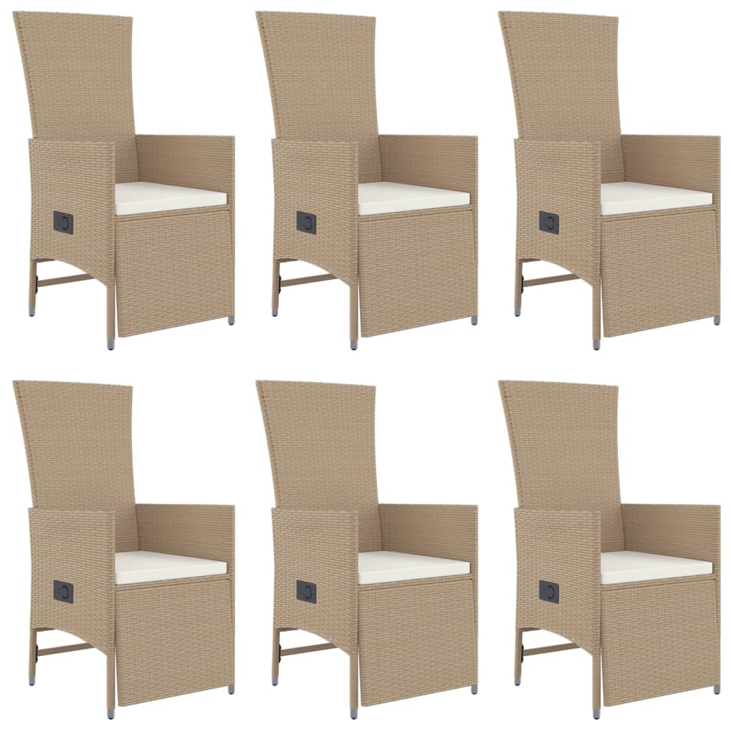 7-delige Tuinset met kussens poly rattan beige Tuinsets | Creëer jouw Trendy Thuis | Gratis bezorgd & Retour | Trendy.nl