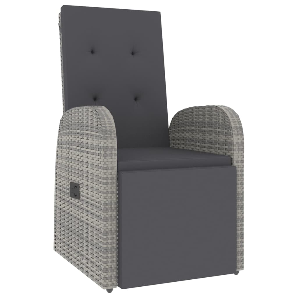 2-delige Loungeset poly rattan en massief acaciahout grijs Tuinsets | Creëer jouw Trendy Thuis | Gratis bezorgd & Retour | Trendy.nl