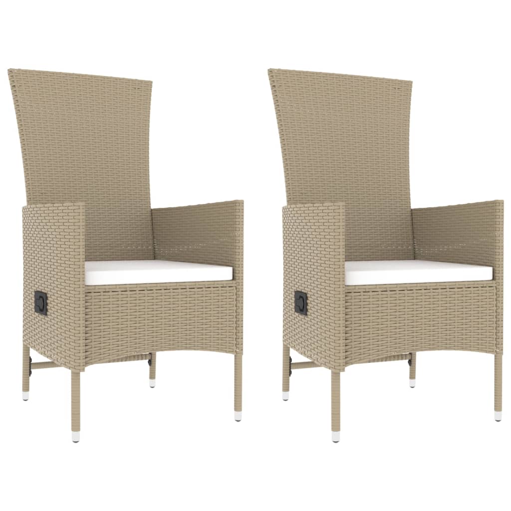 3-delige Loungeset poly rattan en staal beige Tuinsets | Creëer jouw Trendy Thuis | Gratis bezorgd & Retour | Trendy.nl