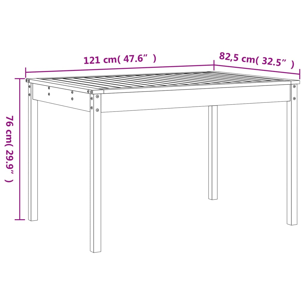 5-delige Tuinset massief grenenhout honingbruin Tuinsets | Creëer jouw Trendy Thuis | Gratis bezorgd & Retour | Trendy.nl