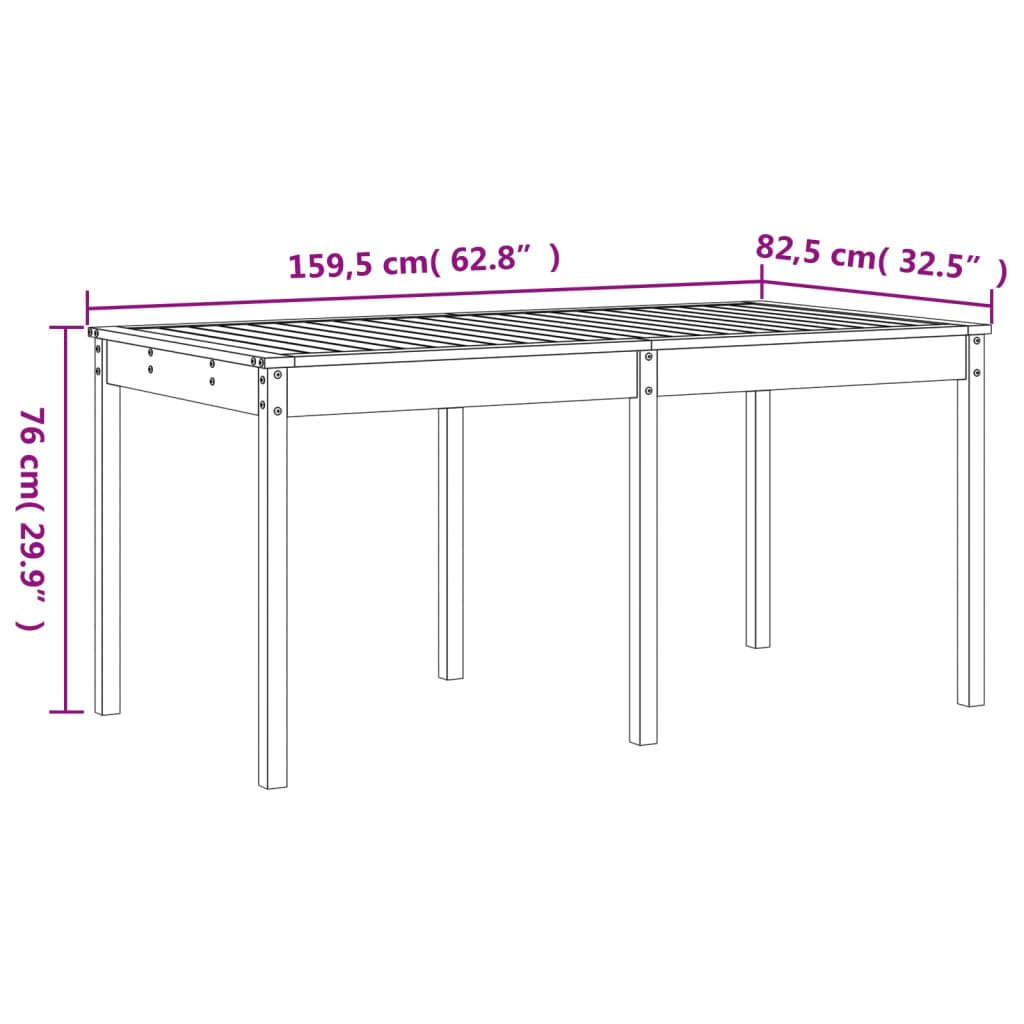 13-delige Tuinset massief grenenhout wit Tuinsets | Creëer jouw Trendy Thuis | Gratis bezorgd & Retour | Trendy.nl