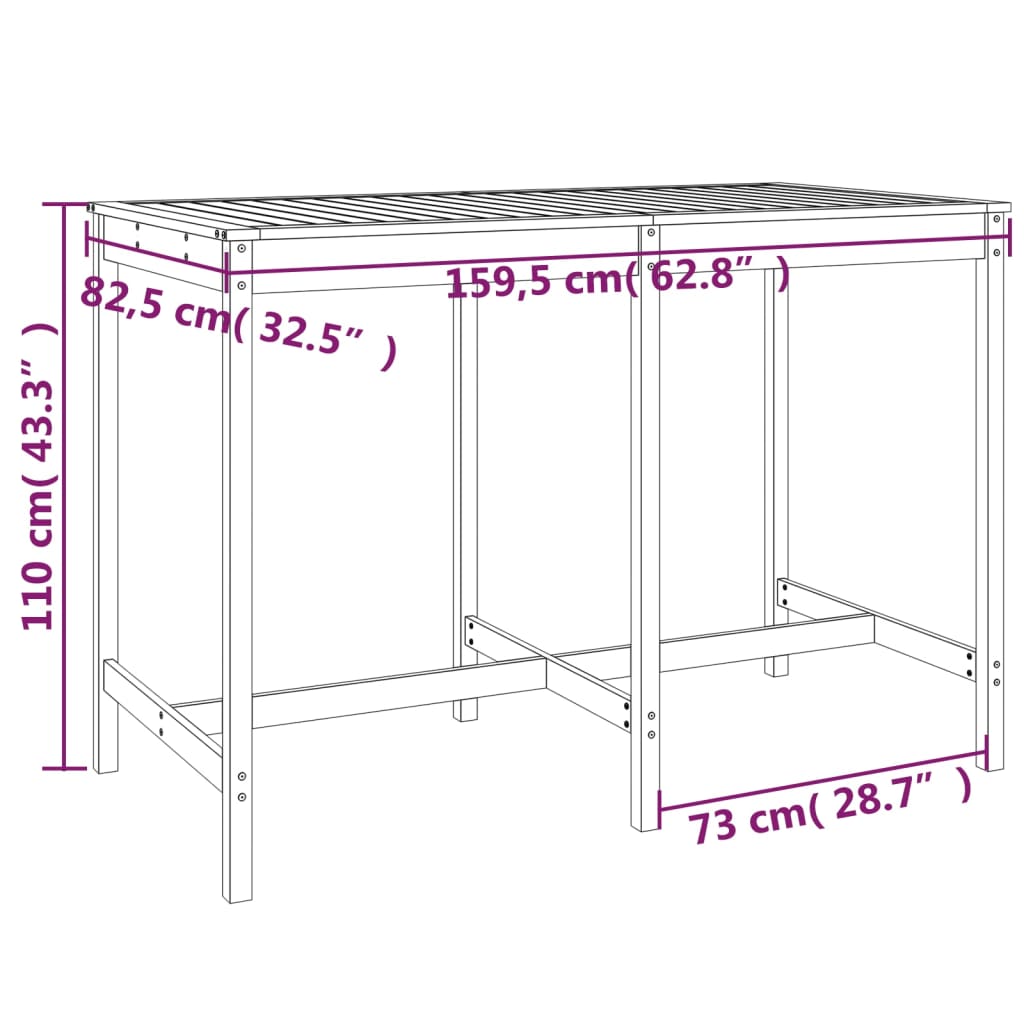 7-delige Barset massief grenenhout Tuinsets | Creëer jouw Trendy Thuis | Gratis bezorgd & Retour | Trendy.nl