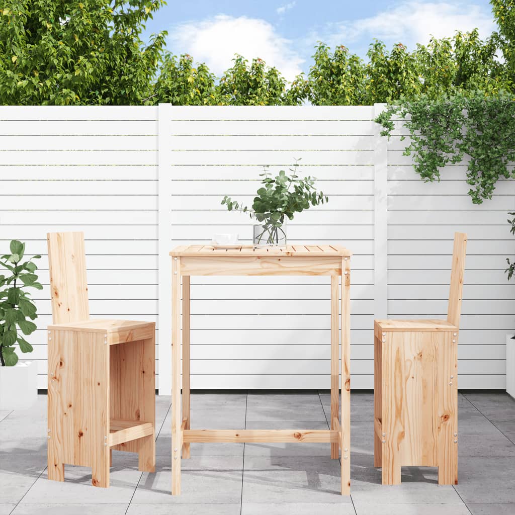 3-delige Tuinbarset massief grenenhout Tuinsets | Creëer jouw Trendy Thuis | Gratis bezorgd & Retour | Trendy.nl