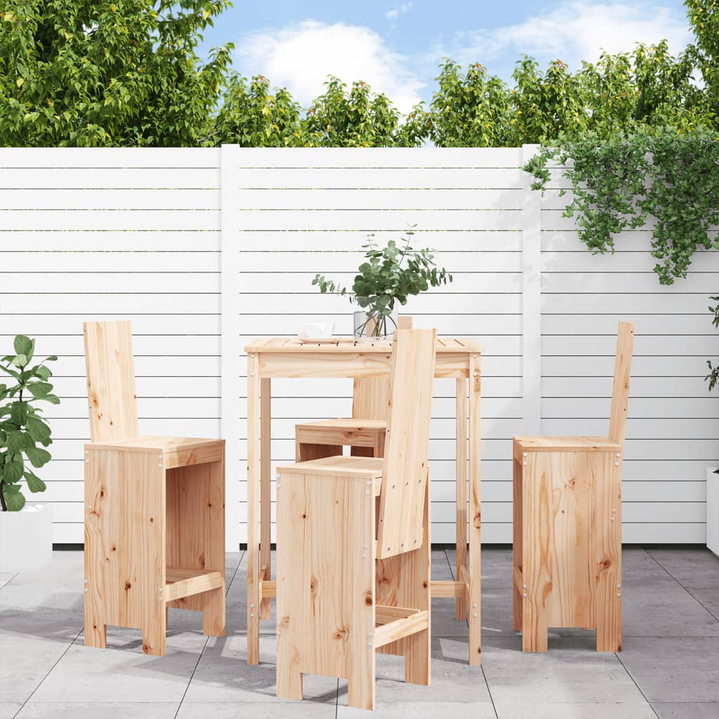 5-delige Barset massief grenenhout Tuinsets | Creëer jouw Trendy Thuis | Gratis bezorgd & Retour | Trendy.nl