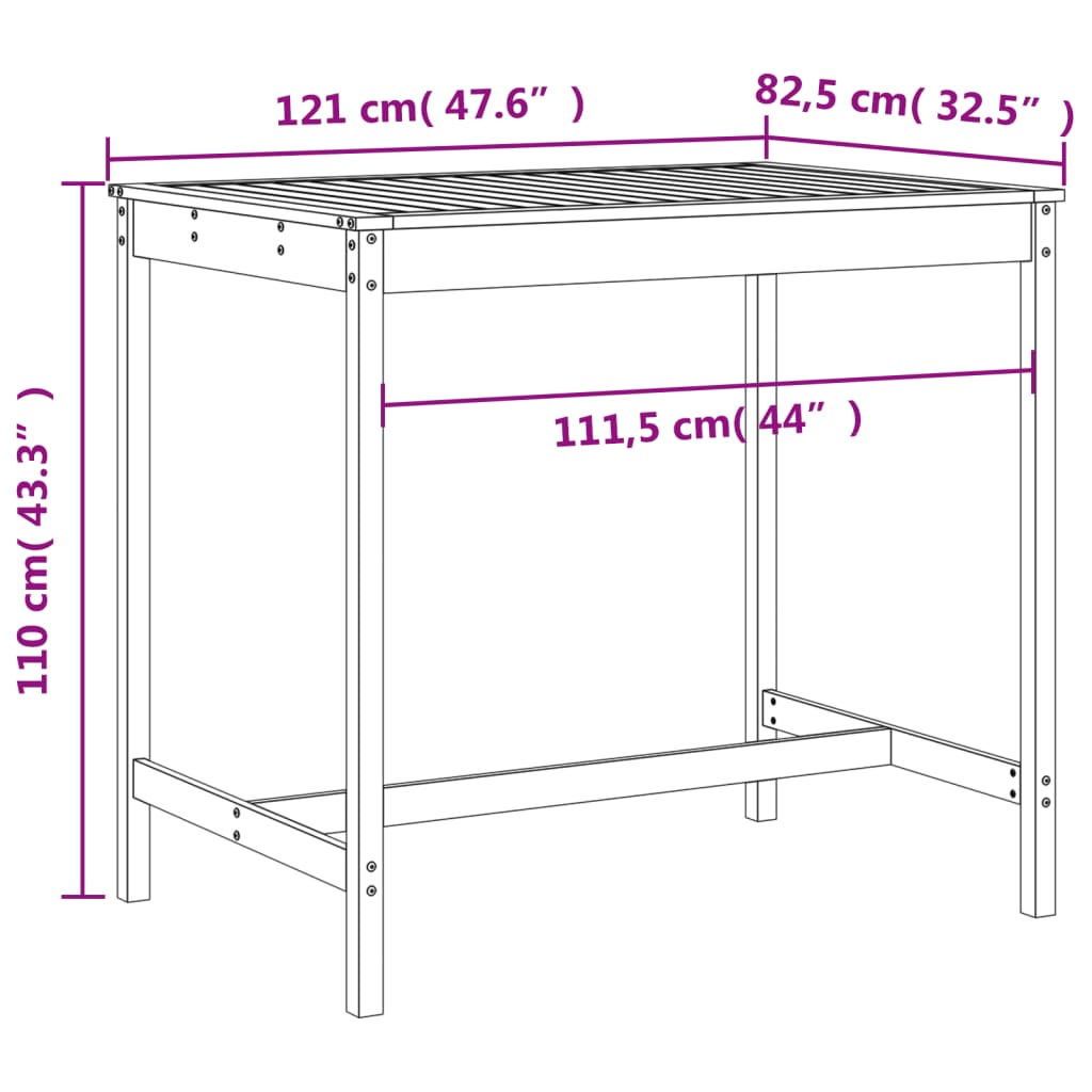 5-delige Barset massief grenenhout Tuinsets | Creëer jouw Trendy Thuis | Gratis bezorgd & Retour | Trendy.nl