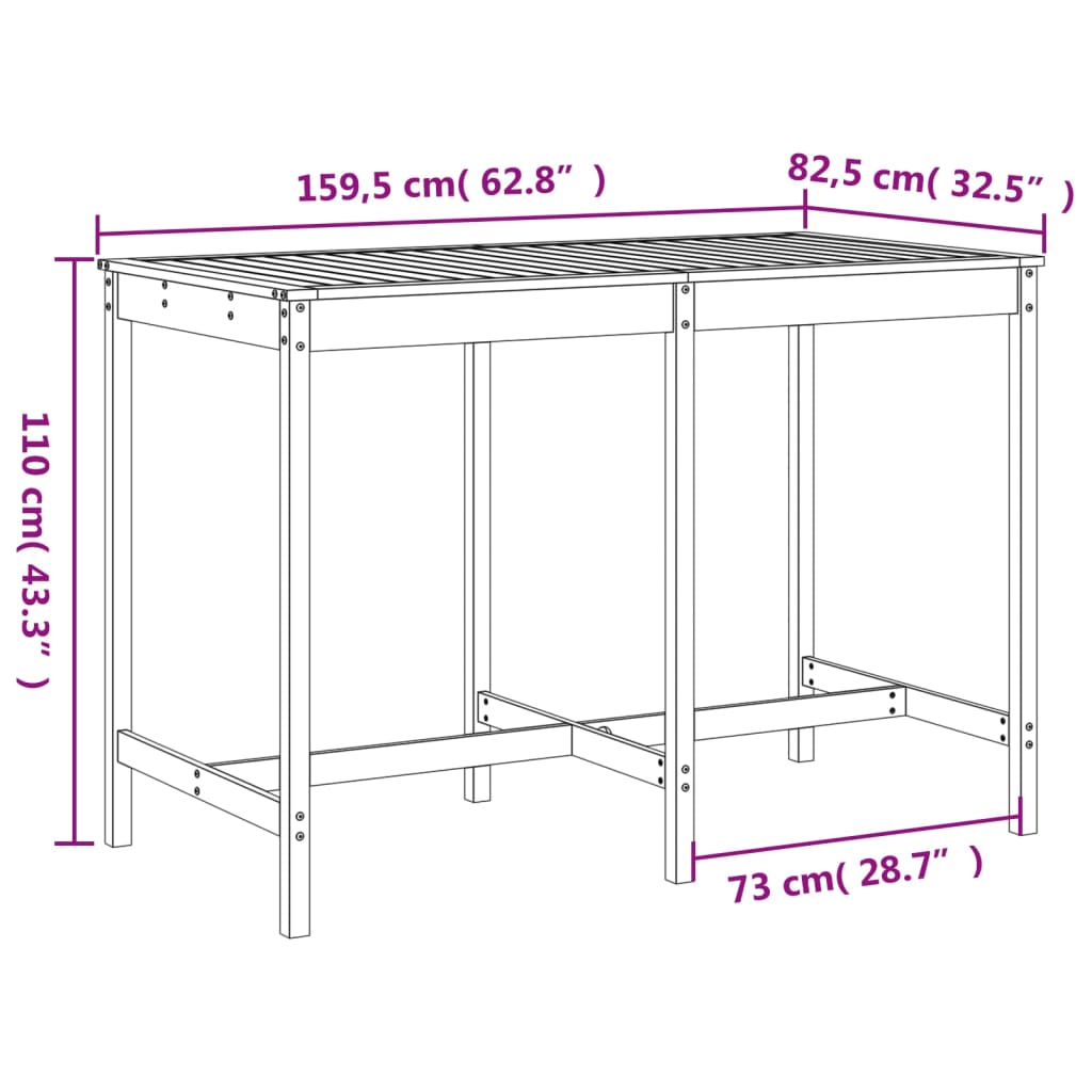 7-delige Barset massief grenenhout Tuinsets | Creëer jouw Trendy Thuis | Gratis bezorgd & Retour | Trendy.nl