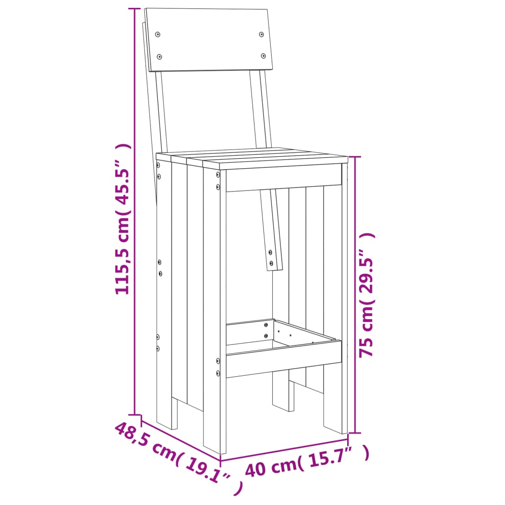 5-delige Barset massief grenenhout wit Tuinsets | Creëer jouw Trendy Thuis | Gratis bezorgd & Retour | Trendy.nl