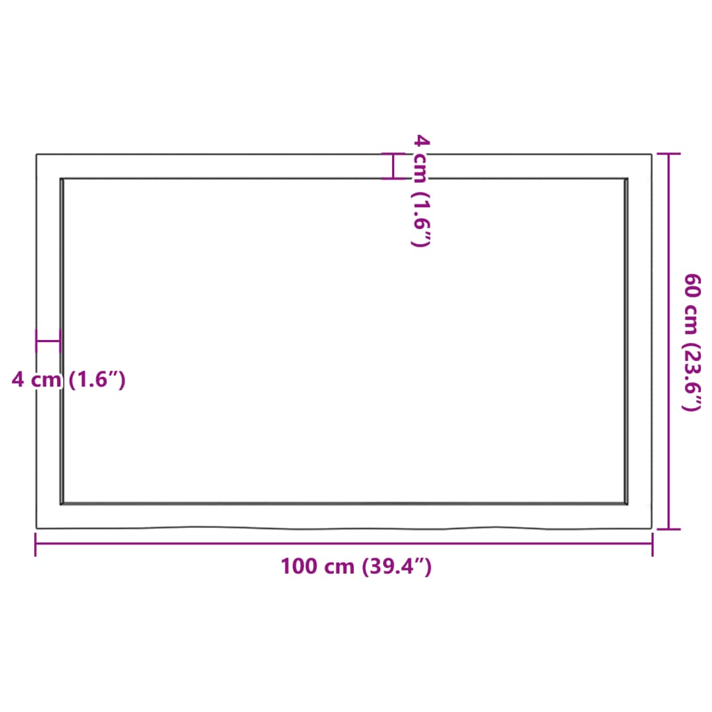 Wandschap 100x60x6 cm onbehandeld massief eikenhout Wandplanken | Creëer jouw Trendy Thuis | Gratis bezorgd & Retour | Trendy.nl