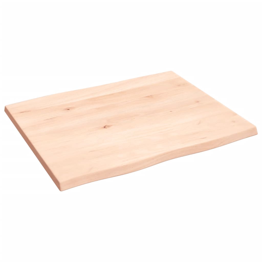 Tafelblad natuurlijke rand 60x50x2 cm massief eikenhout Tafelbladen | Creëer jouw Trendy Thuis | Gratis bezorgd & Retour | Trendy.nl