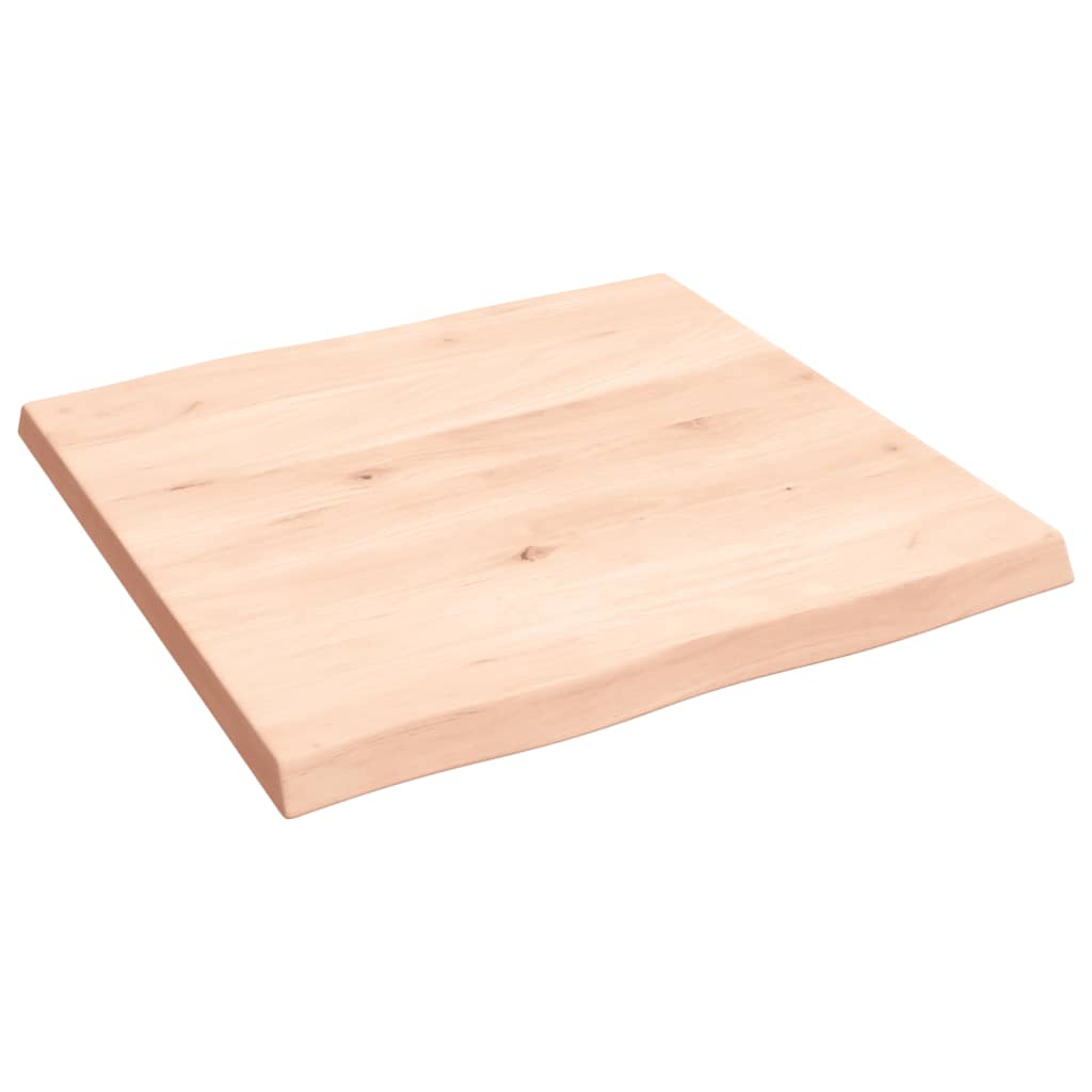 Tafelblad natuurlijke rand 60x60x(2-4) cm massief eikenhout Tafelbladen | Creëer jouw Trendy Thuis | Gratis bezorgd & Retour | Trendy.nl