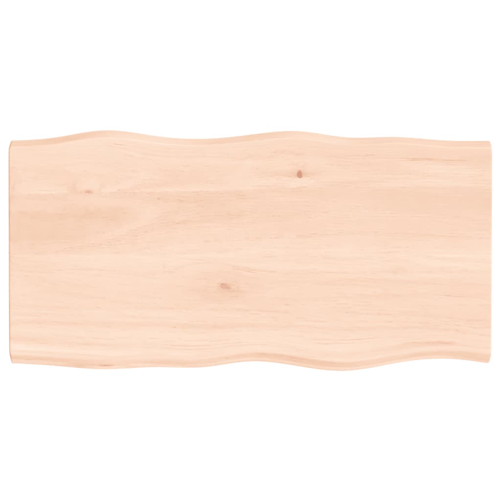 Tafelblad natuurlijke rand 80x40x2 cm massief eikenhout Tafelbladen | Creëer jouw Trendy Thuis | Gratis bezorgd & Retour | Trendy.nl