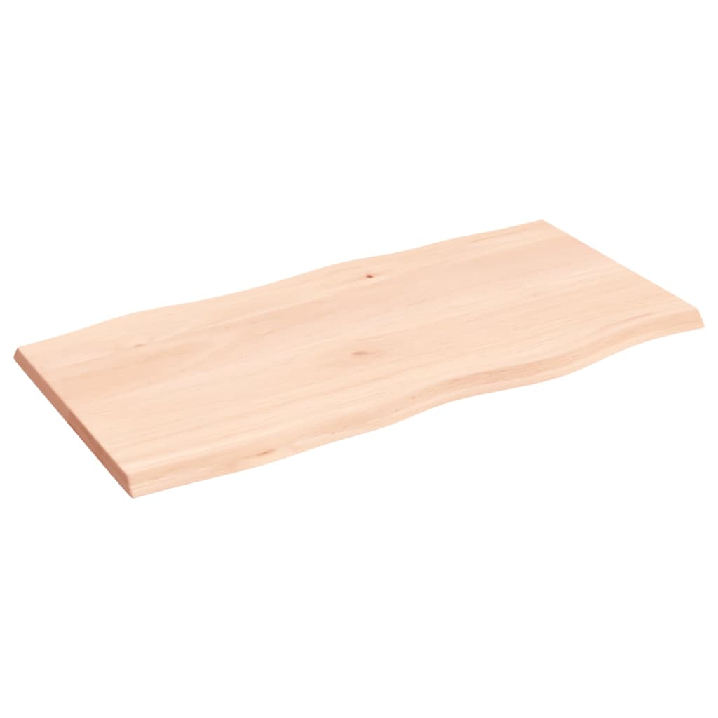 Tafelblad natuurlijke rand 80x40x2 cm massief eikenhout Tafelbladen | Creëer jouw Trendy Thuis | Gratis bezorgd & Retour | Trendy.nl