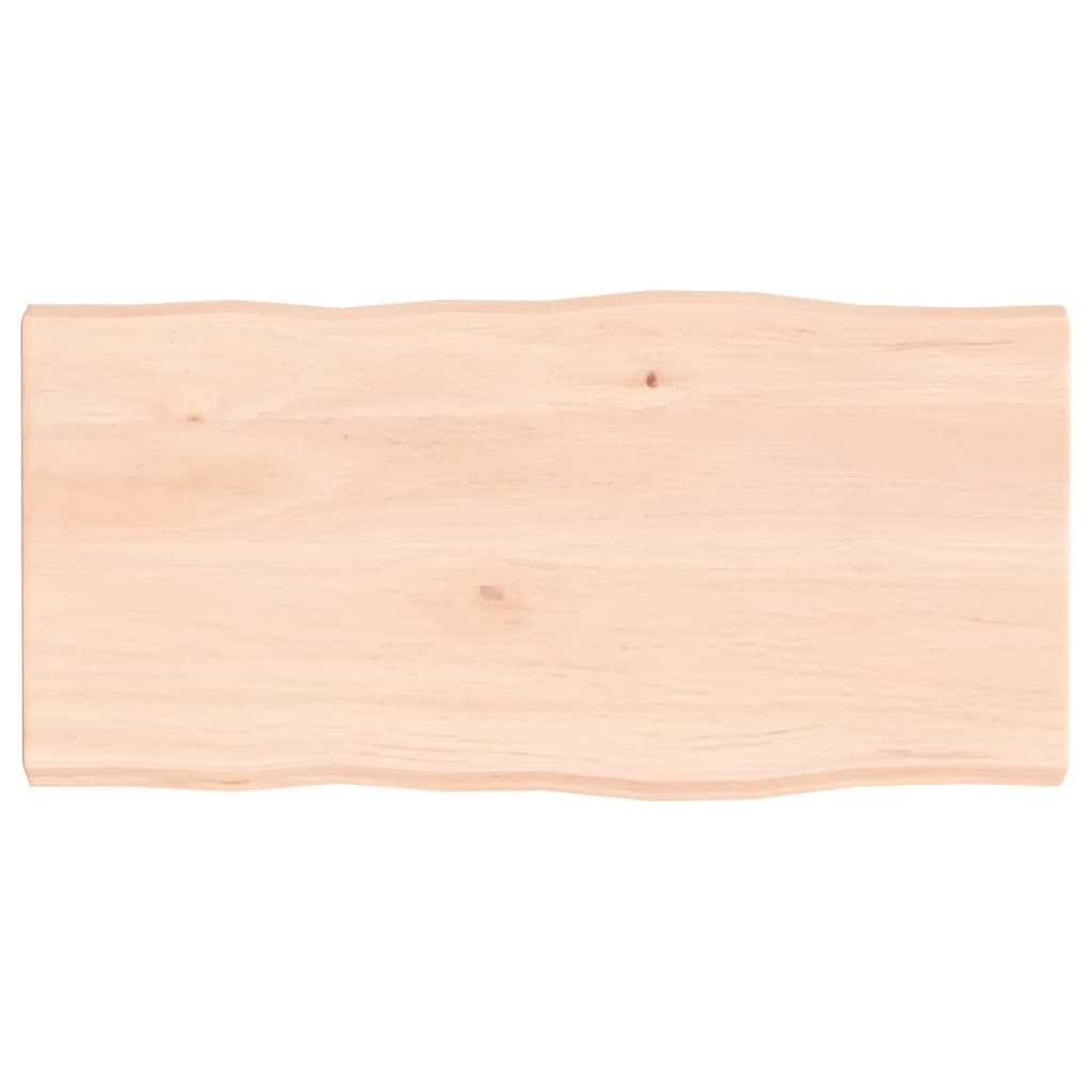 Tafelblad natuurlijke rand 80x40x(2-4) cm massief eikenhout van Trendy Tafelbladen | Creëer jouw Trendy Thuis | Gratis bezorgd & Retour | Trendy.nl