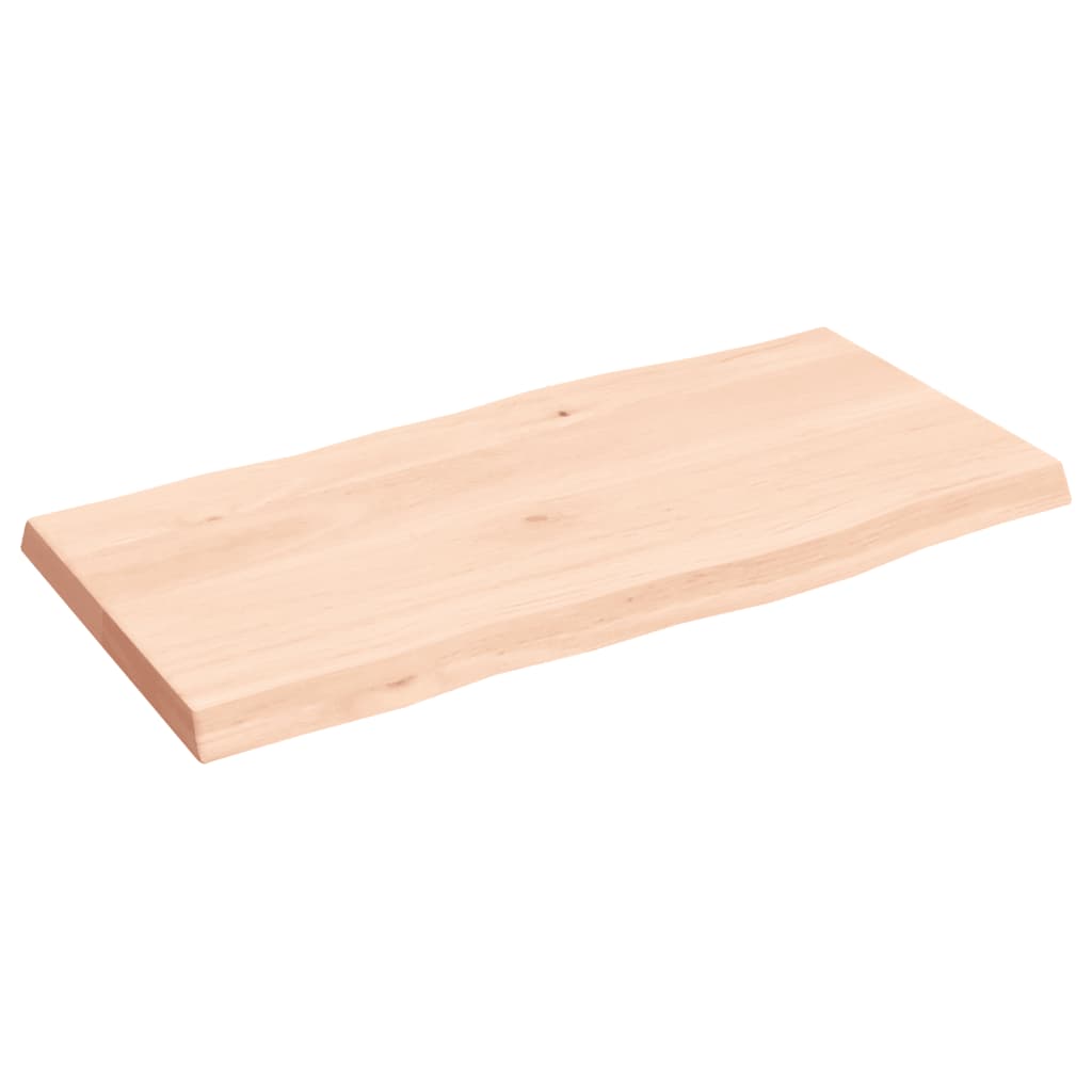 Tafelblad natuurlijke rand 80x40x(2-4) cm massief eikenhout van Trendy Tafelbladen | Creëer jouw Trendy Thuis | Gratis bezorgd & Retour | Trendy.nl