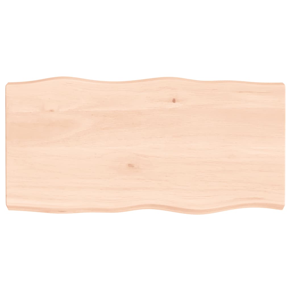 Trendy Tafelblad natuurlijke rand 80x40x(2-6) cm massief eikenhout Tafelbladen | Creëer jouw Trendy Thuis | Gratis bezorgd & Retour | Trendy.nl