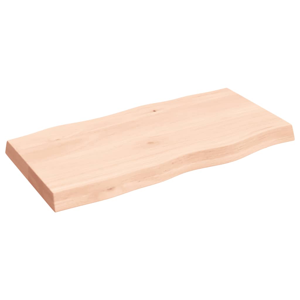 Trendy Tafelblad natuurlijke rand 80x40x(2-6) cm massief eikenhout Tafelbladen | Creëer jouw Trendy Thuis | Gratis bezorgd & Retour | Trendy.nl