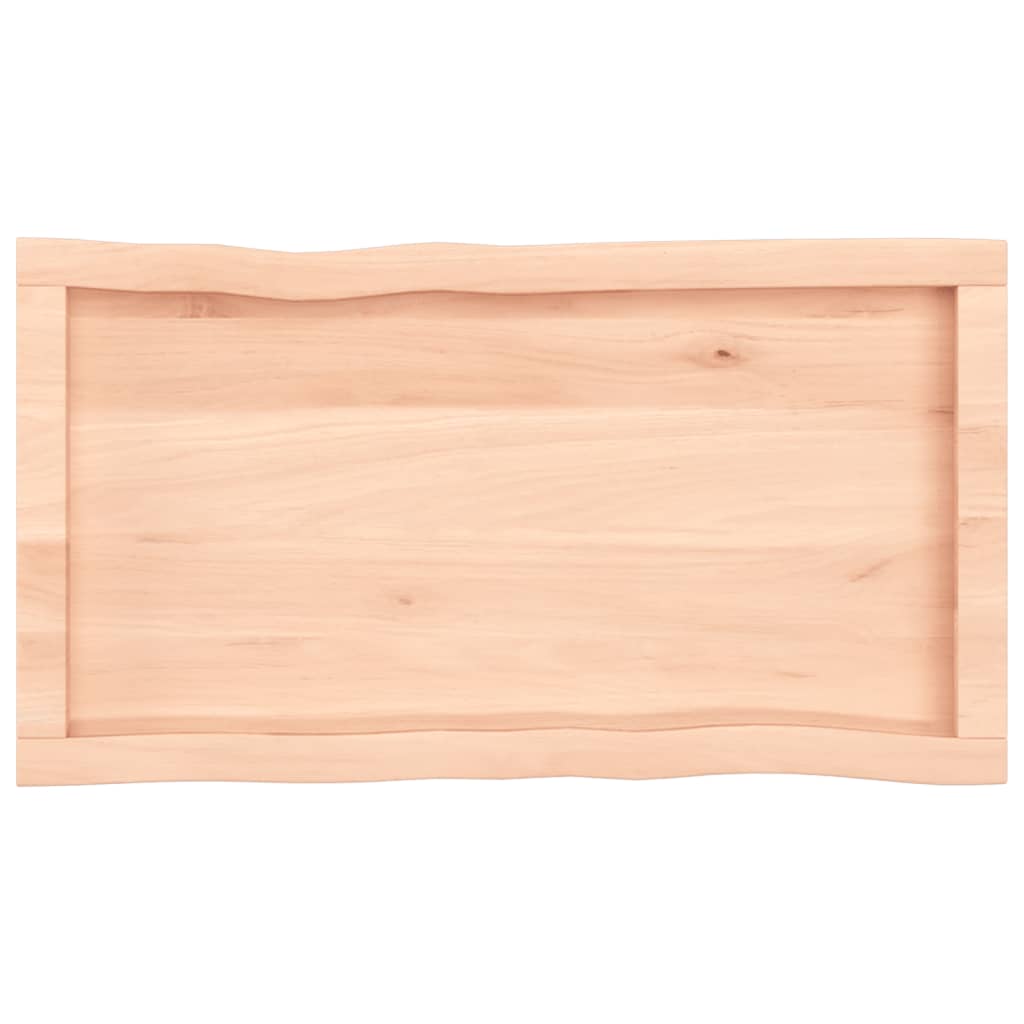 Trendy Tafelblad natuurlijke rand 80x40x(2-6) cm massief eikenhout Tafelbladen | Creëer jouw Trendy Thuis | Gratis bezorgd & Retour | Trendy.nl