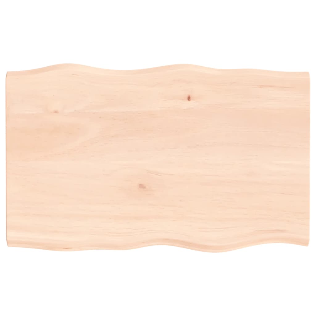 Trendy Tafelblad natuurlijke rand 80x50x2 cm massief eikenhout Tafelbladen | Creëer jouw Trendy Thuis | Gratis bezorgd & Retour | Trendy.nl