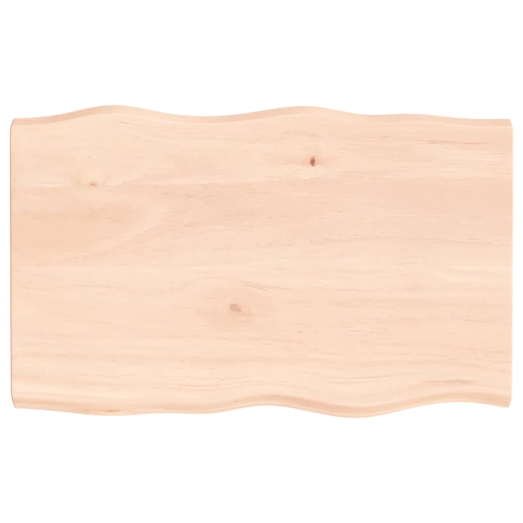 Trendy Tafelblad natuurlijke rand 80x50x(2-4) cm massief eikenhout Tafelbladen | Creëer jouw Trendy Thuis | Gratis bezorgd & Retour | Trendy.nl