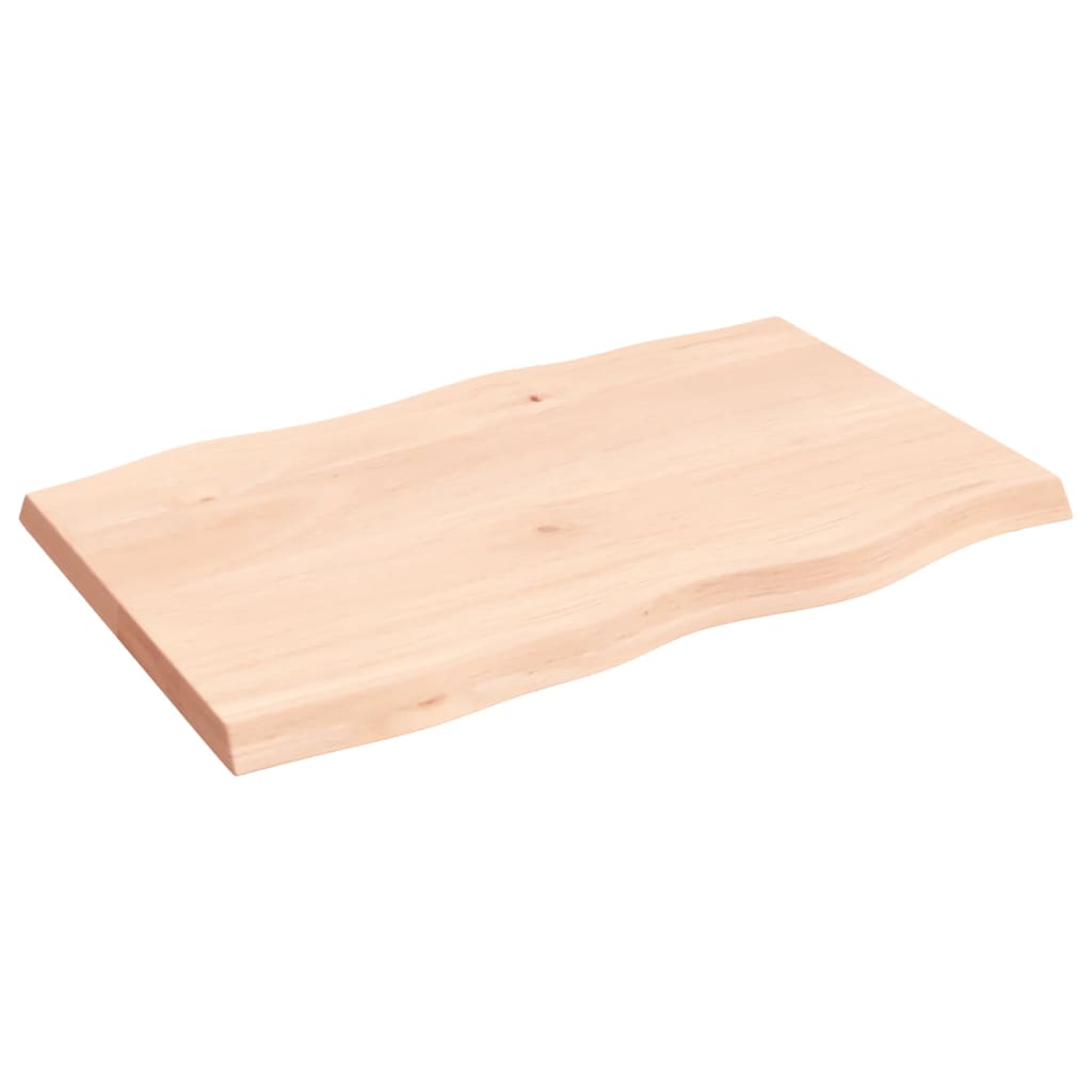 Trendy Tafelblad natuurlijke rand 80x50x(2-4) cm massief eikenhout Tafelbladen | Creëer jouw Trendy Thuis | Gratis bezorgd & Retour | Trendy.nl