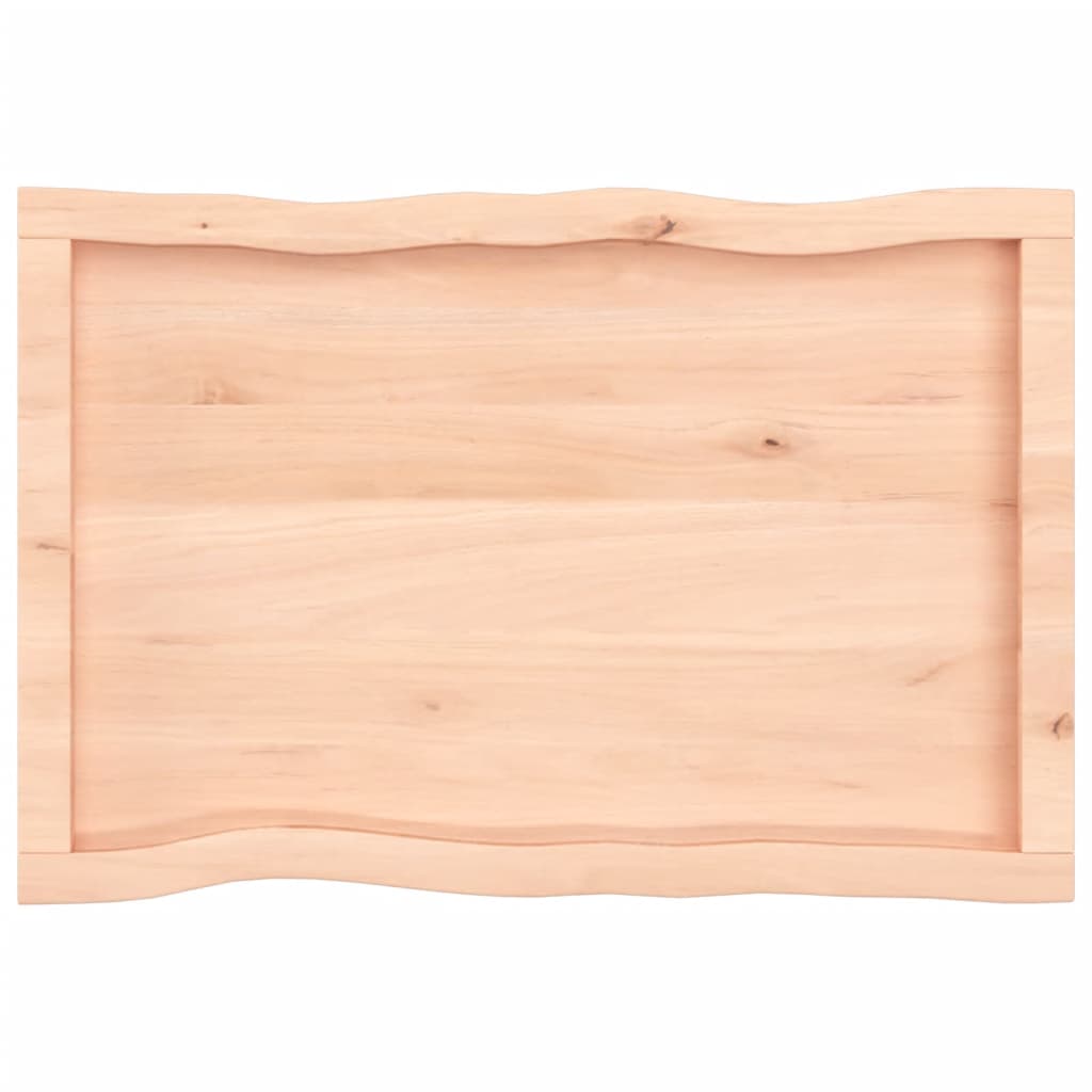 Trendy Tafelblad natuurlijke rand 80x50x(2-4) cm massief eikenhout Tafelbladen | Creëer jouw Trendy Thuis | Gratis bezorgd & Retour | Trendy.nl