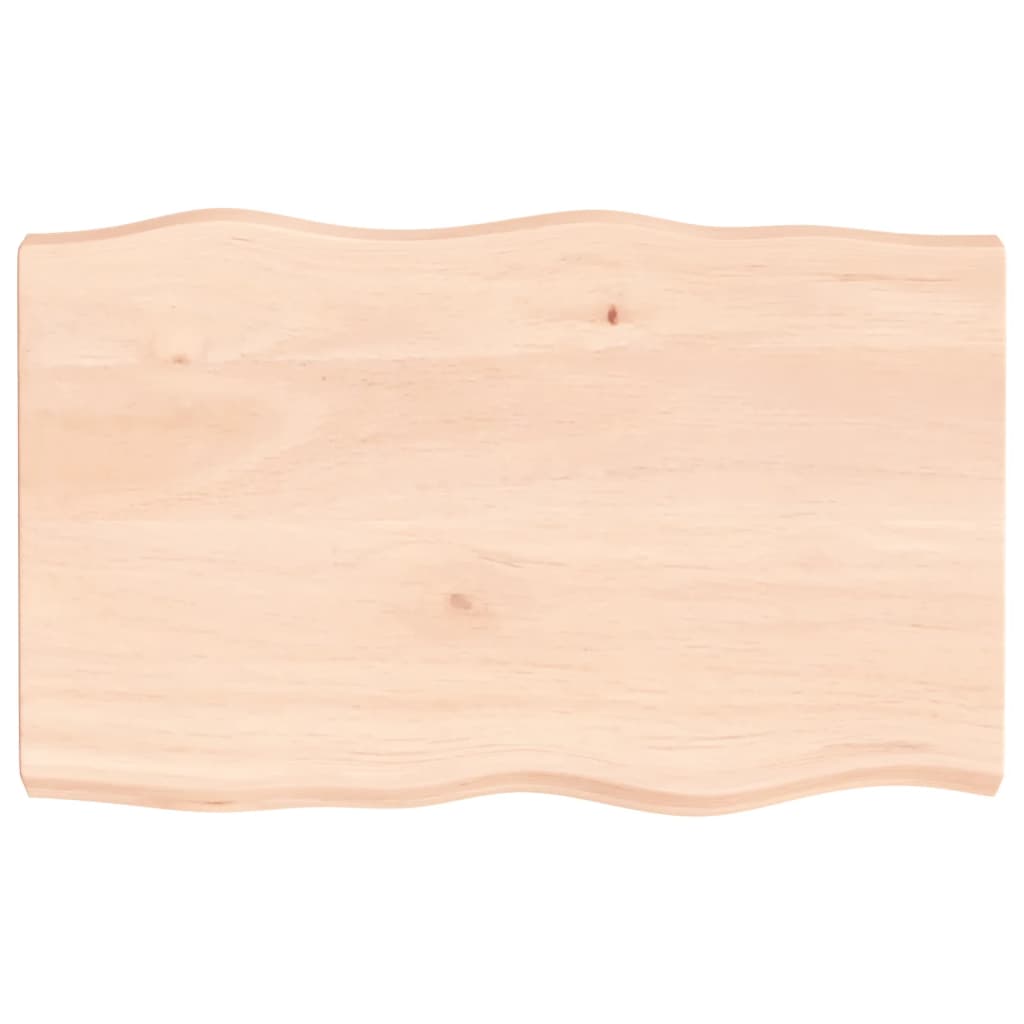 Trendy Tafelblad natuurlijke rand 80x50x(2-6) cm massief eikenhout Tafelbladen | Creëer jouw Trendy Thuis | Gratis bezorgd & Retour | Trendy.nl