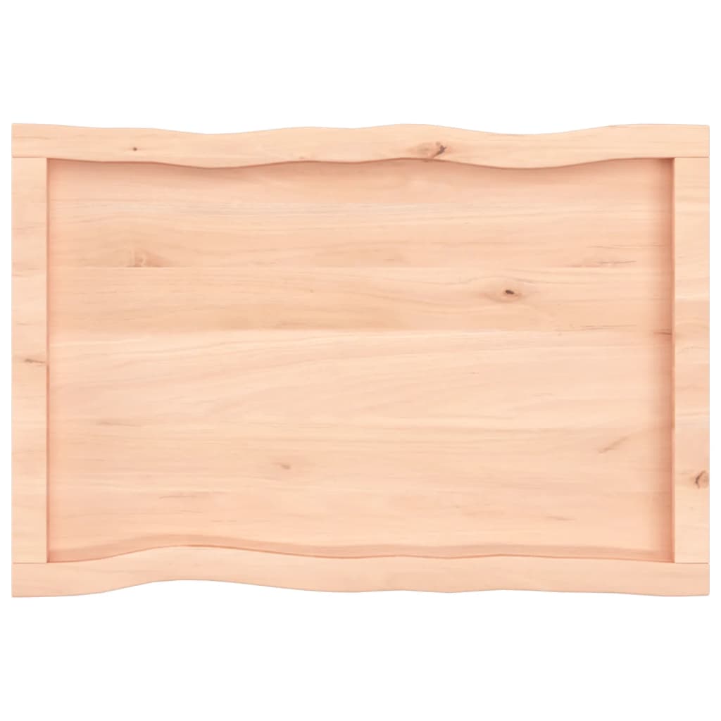 Trendy Tafelblad natuurlijke rand 80x50x(2-6) cm massief eikenhout Tafelbladen | Creëer jouw Trendy Thuis | Gratis bezorgd & Retour | Trendy.nl