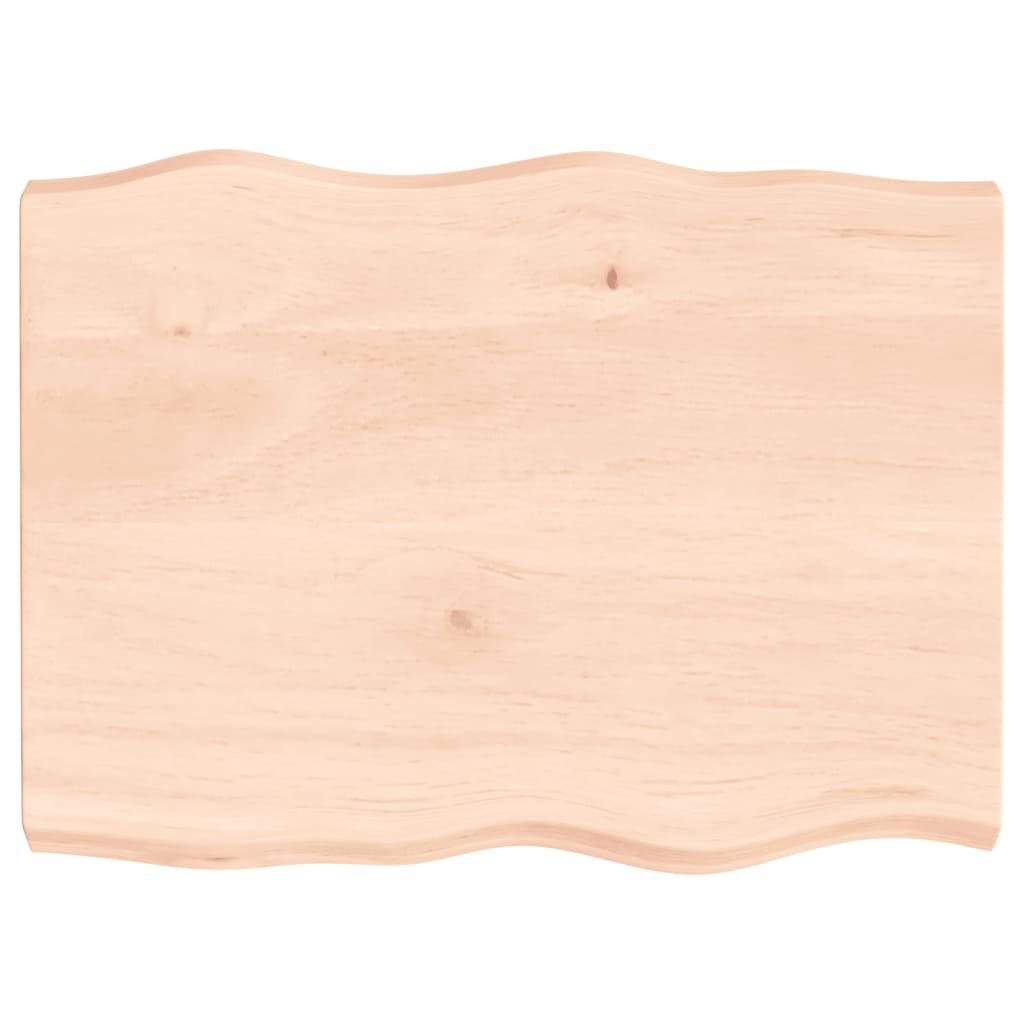 Trendy Tafelblad natuurlijke rand 80x60x(2-6) cm massief eikenhout Tafelbladen | Creëer jouw Trendy Thuis | Gratis bezorgd & Retour | Trendy.nl