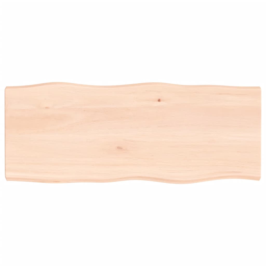 Trendy Tafelblad natuurlijke rand 100x40x(2-4) cm massief eikenhout Tafelbladen | Creëer jouw Trendy Thuis | Gratis bezorgd & Retour | Trendy.nl