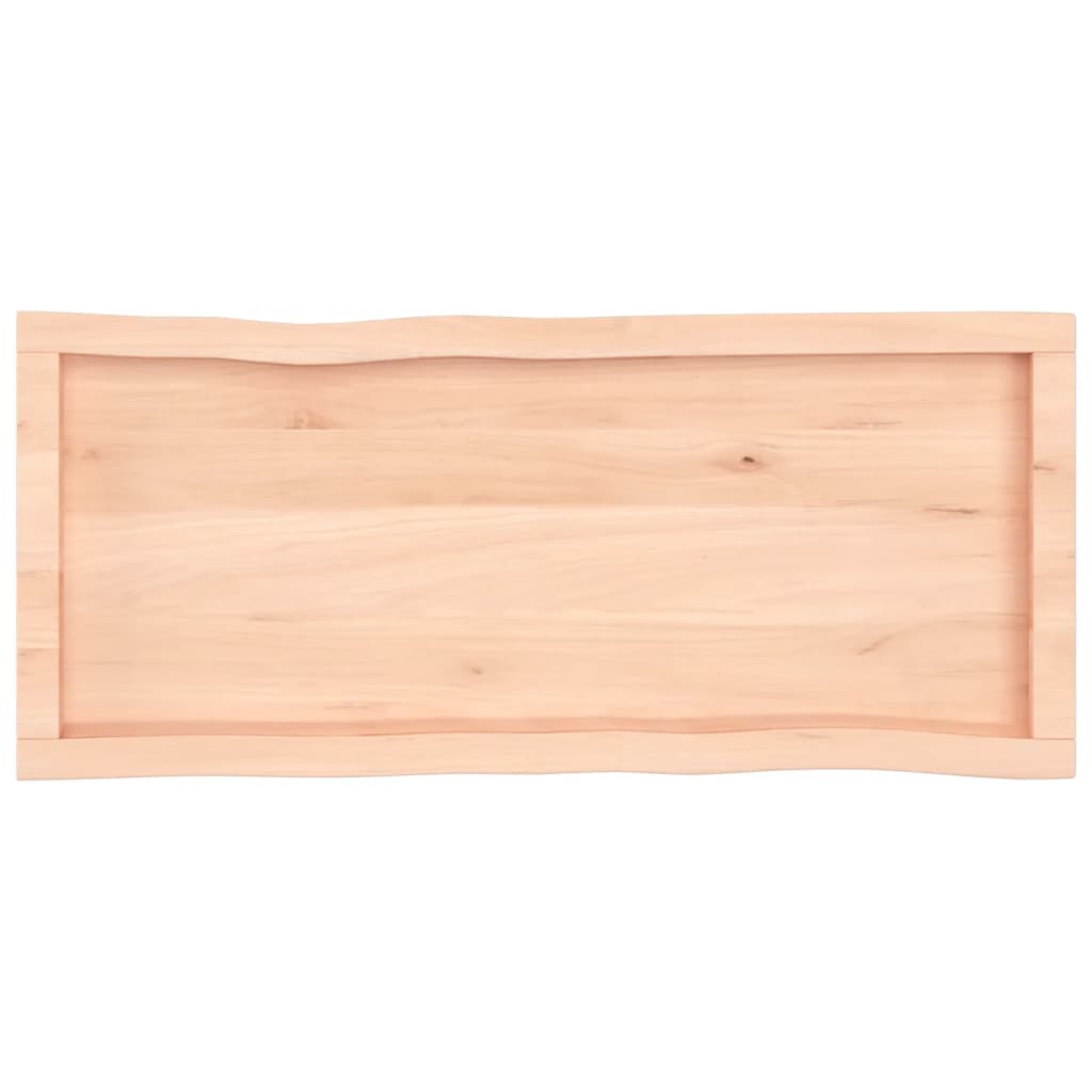 Trendy Tafelblad natuurlijke rand 100x40x(2-4) cm massief eikenhout Tafelbladen | Creëer jouw Trendy Thuis | Gratis bezorgd & Retour | Trendy.nl