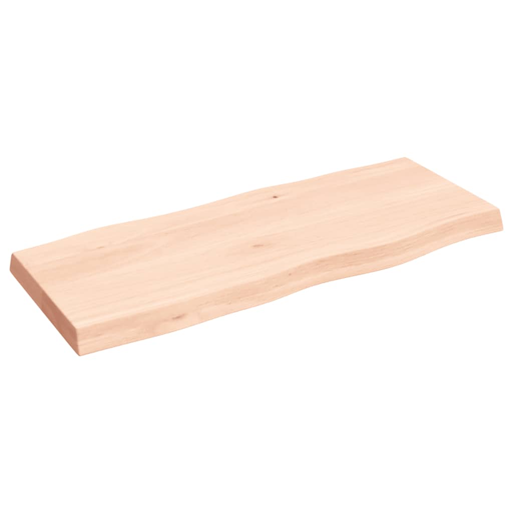 Tafelblad natuurlijke rand 100x40x(2-6) cm massief eikenhout Tafelbladen | Creëer jouw Trendy Thuis | Gratis bezorgd & Retour | Trendy.nl