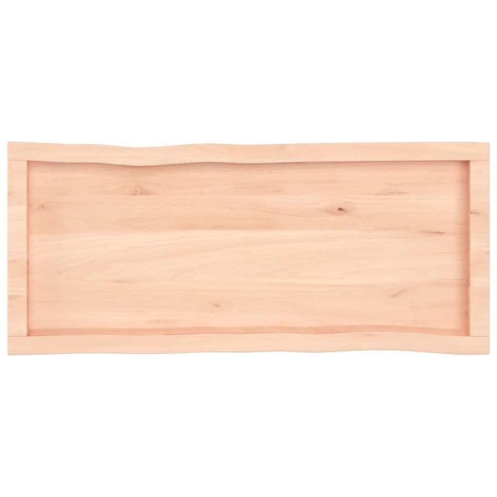 Tafelblad natuurlijke rand 100x40x(2-6) cm massief eikenhout Tafelbladen | Creëer jouw Trendy Thuis | Gratis bezorgd & Retour | Trendy.nl