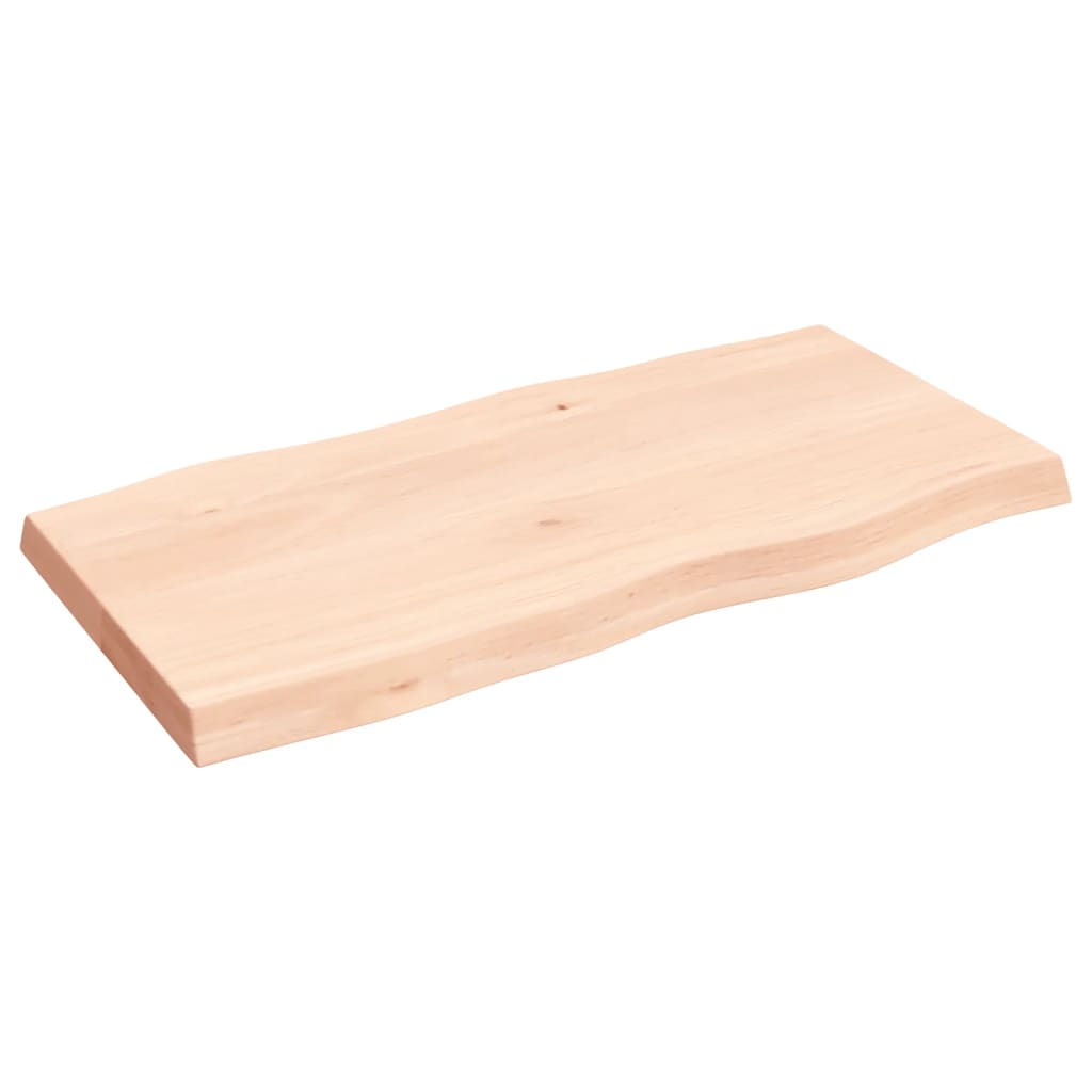 Trendy Tafelblad natuurlijke rand 100x50x(2-4) cm massief eikenhout Tafelbladen | Creëer jouw Trendy Thuis | Gratis bezorgd & Retour | Trendy.nl