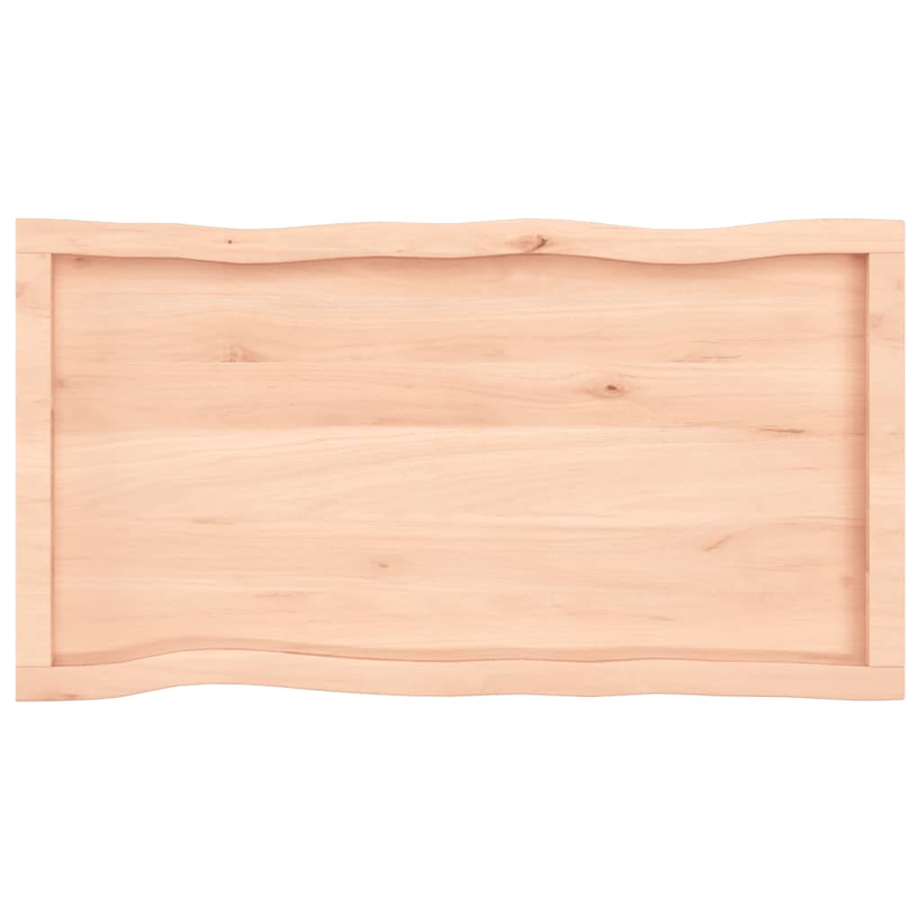 Trendy Tafelblad natuurlijke rand 100x50x(2-4) cm massief eikenhout Tafelbladen | Creëer jouw Trendy Thuis | Gratis bezorgd & Retour | Trendy.nl