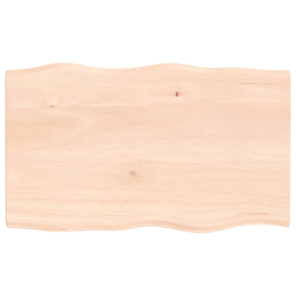 Trendy Tafelblad natuurlijke rand 100x60x2 cm massief eikenhout Tafelbladen | Creëer jouw Trendy Thuis | Gratis bezorgd & Retour | Trendy.nl