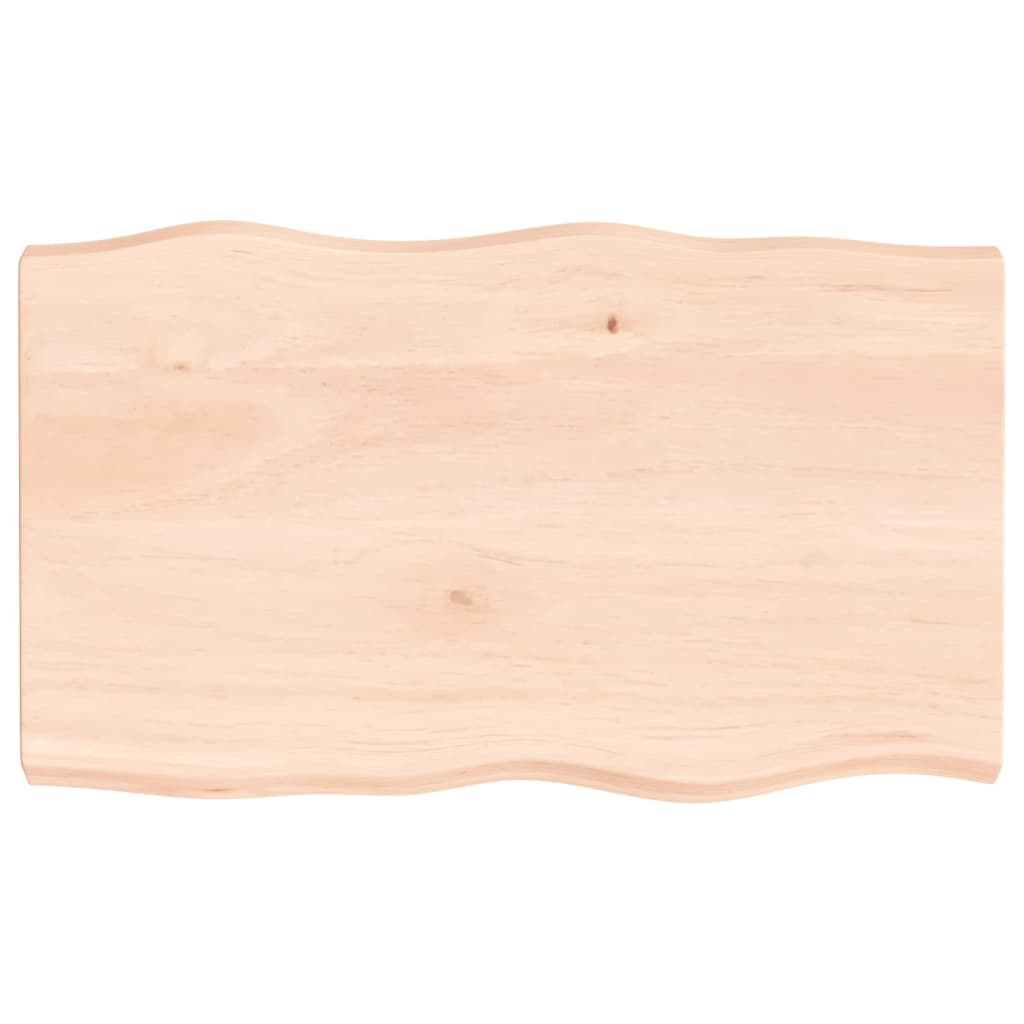 Trendy Tafelblad natuurlijke rand 100x60x(2-6) cm massief eikenhout Tafelbladen | Creëer jouw Trendy Thuis | Gratis bezorgd & Retour | Trendy.nl