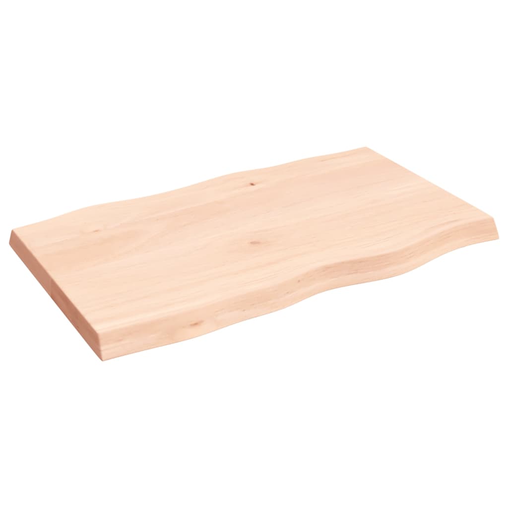 Trendy Tafelblad natuurlijke rand 100x60x(2-6) cm massief eikenhout Tafelbladen | Creëer jouw Trendy Thuis | Gratis bezorgd & Retour | Trendy.nl