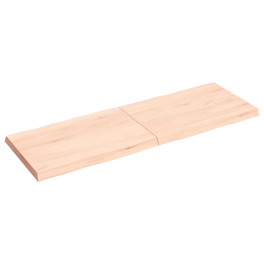 Tafelblad natuurlijke rand 120x40x(2-4) cm massief eikenhout Tafelbladen | Creëer jouw Trendy Thuis | Gratis bezorgd & Retour | Trendy.nl