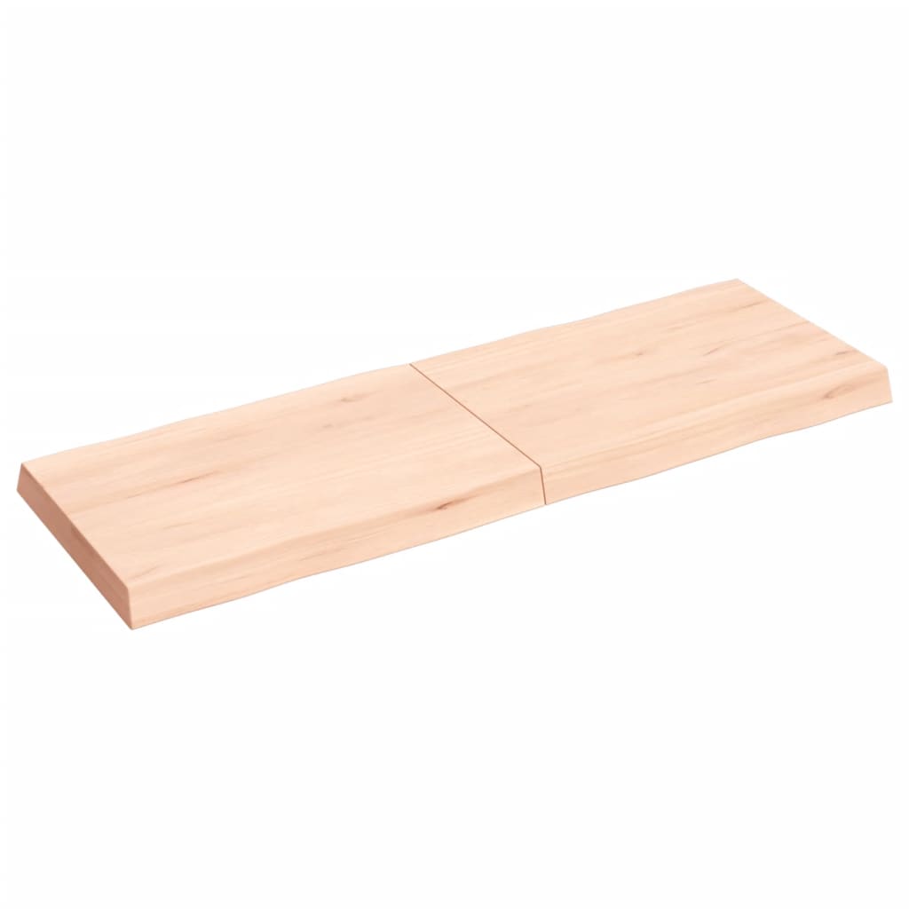 Trendy Tafelblad natuurlijke rand 120x40x(2-6) cm massief eikenhout Tafelbladen | Creëer jouw Trendy Thuis | Gratis bezorgd & Retour | Trendy.nl