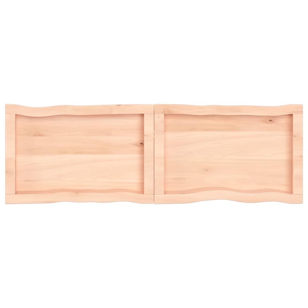 Trendy Tafelblad natuurlijke rand 120x40x(2-6) cm massief eikenhout Tafelbladen | Creëer jouw Trendy Thuis | Gratis bezorgd & Retour | Trendy.nl