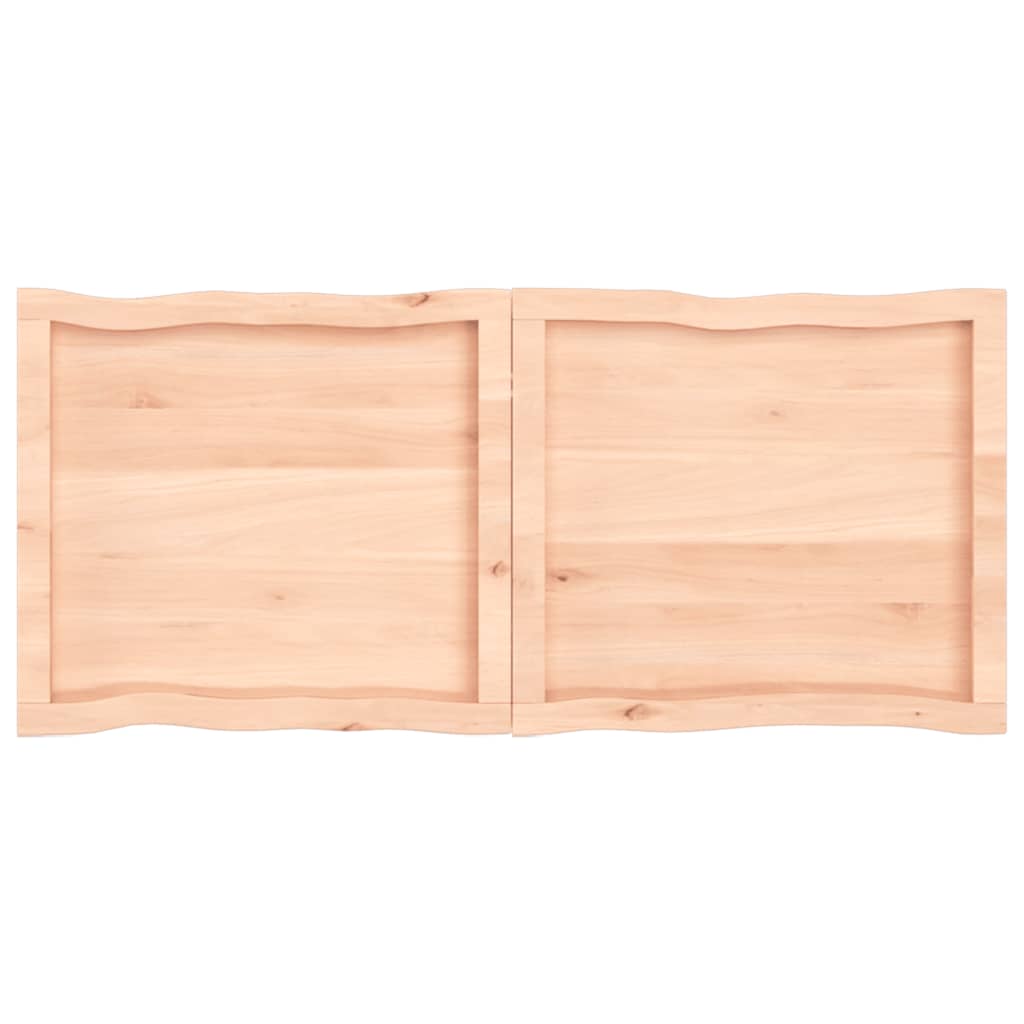 Trendy Tafelblad natuurlijke rand 120x50x(2-6) cm massief eikenhout Tafelbladen | Creëer jouw Trendy Thuis | Gratis bezorgd & Retour | Trendy.nl