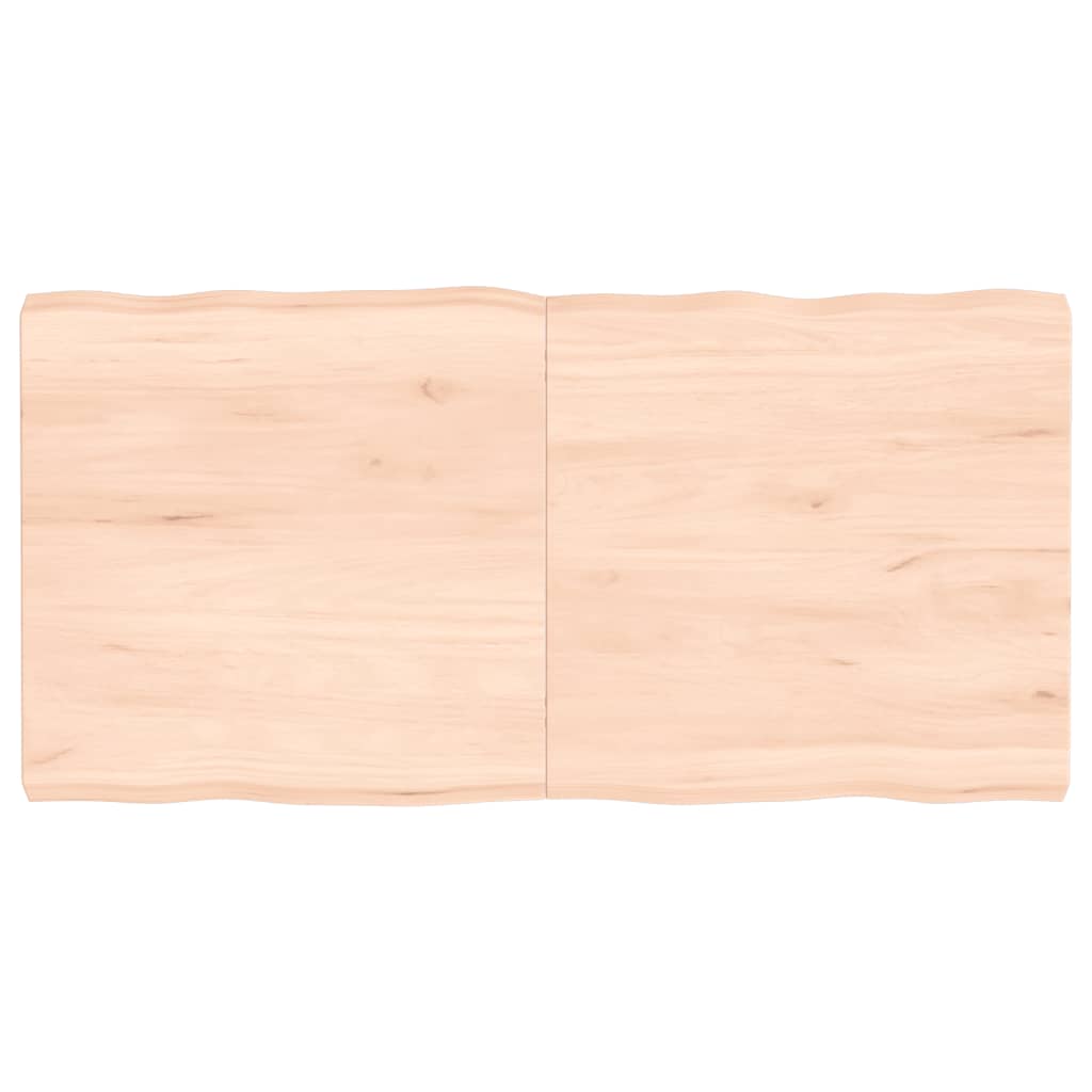 Tafelblad natuurlijke rand 120x60x(2-6) cm massief eikenhout Tafelbladen | Creëer jouw Trendy Thuis | Gratis bezorgd & Retour | Trendy.nl