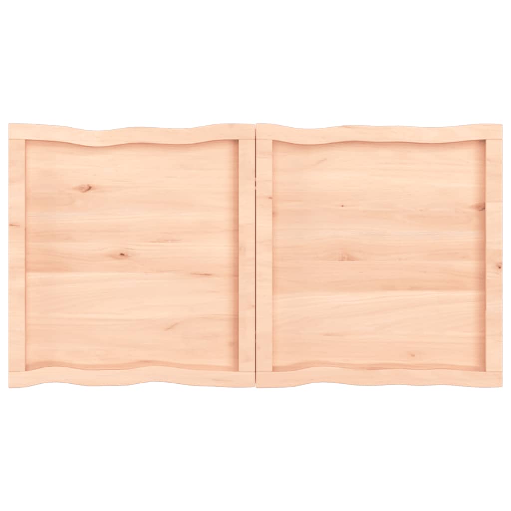 Tafelblad natuurlijke rand 120x60x(2-6) cm massief eikenhout Tafelbladen | Creëer jouw Trendy Thuis | Gratis bezorgd & Retour | Trendy.nl