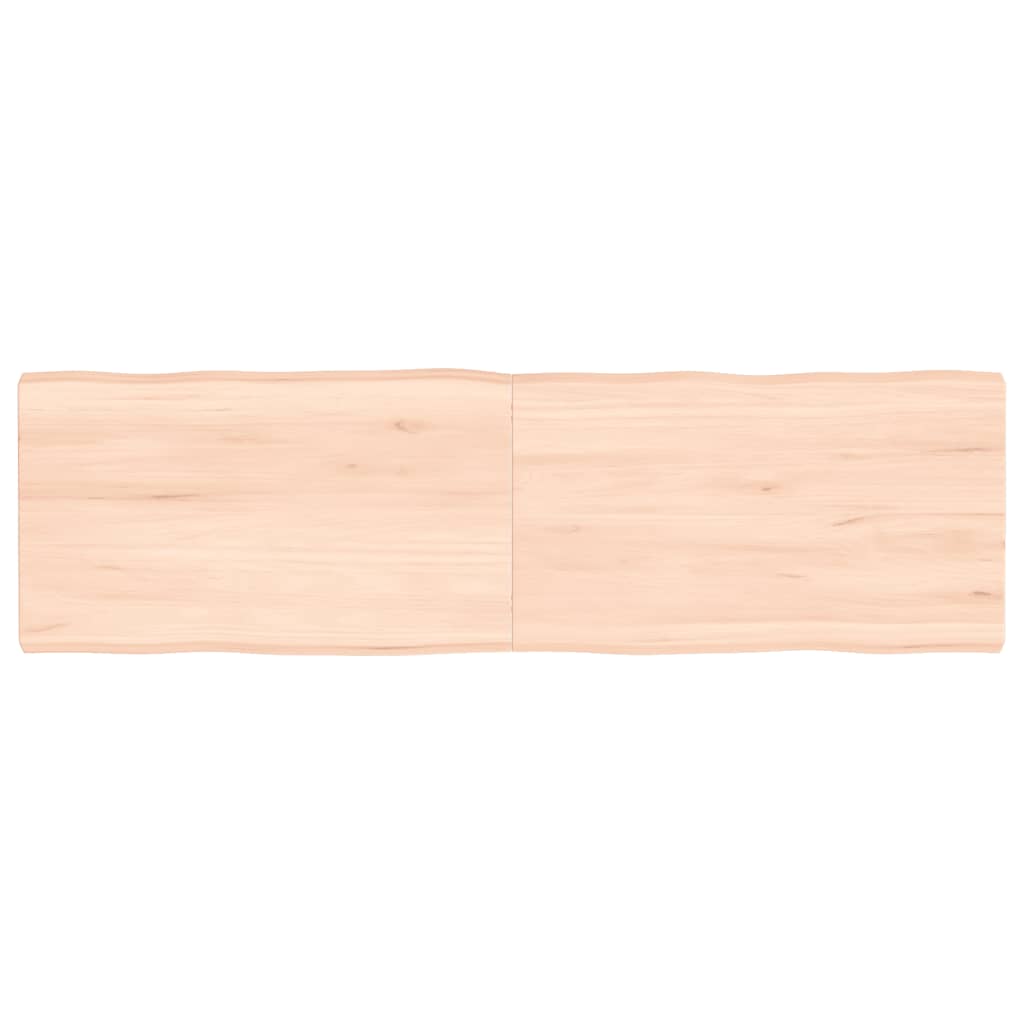 Trendy Tafelblad natuurlijke rand 140x40x(2-4) cm massief eikenhout Tafelbladen | Creëer jouw Trendy Thuis | Gratis bezorgd & Retour | Trendy.nl