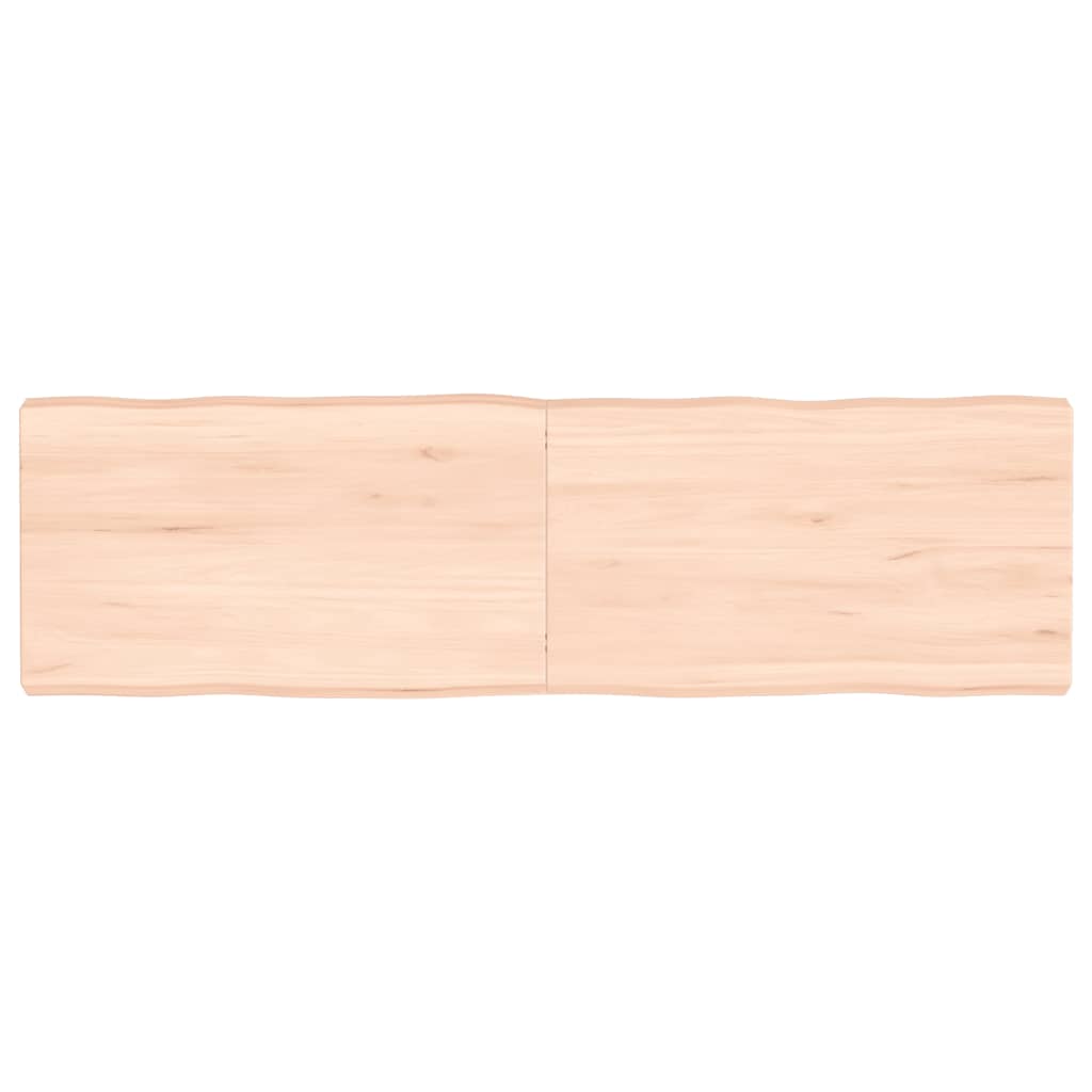 Tafelblad natuurlijke rand 140x40x(2-6) cm massief eikenhout Tafelbladen | Creëer jouw Trendy Thuis | Gratis bezorgd & Retour | Trendy.nl