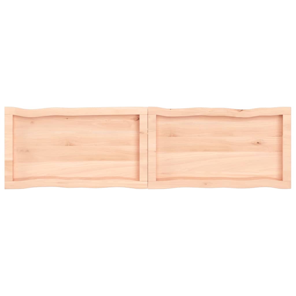 Tafelblad natuurlijke rand 140x40x(2-6) cm massief eikenhout Tafelbladen | Creëer jouw Trendy Thuis | Gratis bezorgd & Retour | Trendy.nl