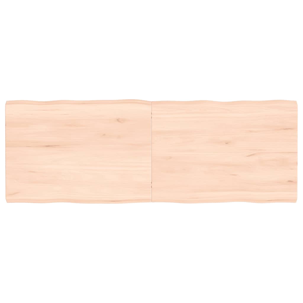 Tafelblad natuurlijke rand 140x50x(2-4) cm massief eikenhout Tafelbladen | Creëer jouw Trendy Thuis | Gratis bezorgd & Retour | Trendy.nl