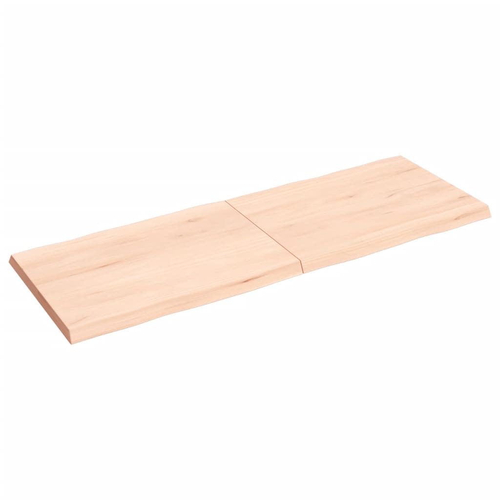 Tafelblad natuurlijke rand 140x50x(2-4) cm massief eikenhout Tafelbladen | Creëer jouw Trendy Thuis | Gratis bezorgd & Retour | Trendy.nl