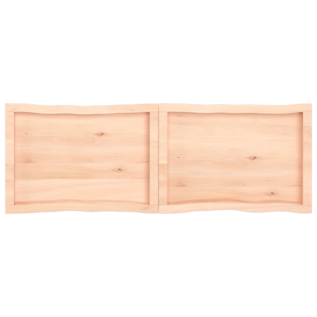 Tafelblad natuurlijke rand 140x50x(2-4) cm massief eikenhout Tafelbladen | Creëer jouw Trendy Thuis | Gratis bezorgd & Retour | Trendy.nl