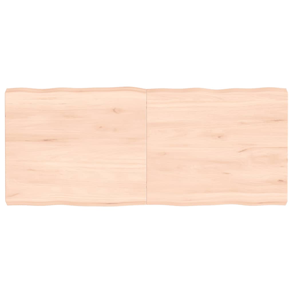 Trendy Tafelblad natuurlijke rand 140x60x(2-6) cm massief eikenhout Tafelbladen | Creëer jouw Trendy Thuis | Gratis bezorgd & Retour | Trendy.nl